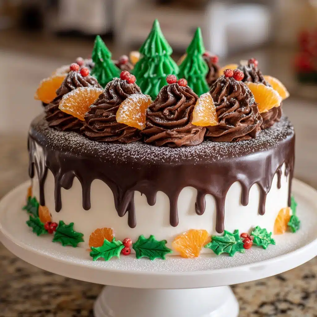 Festive Chocolate Orange Christmas Cake Recipe - Recipe Image
