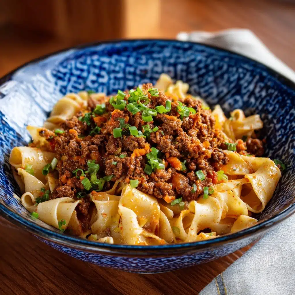 Mongolian Ground Beef Noodles Recipe - Recipe Image