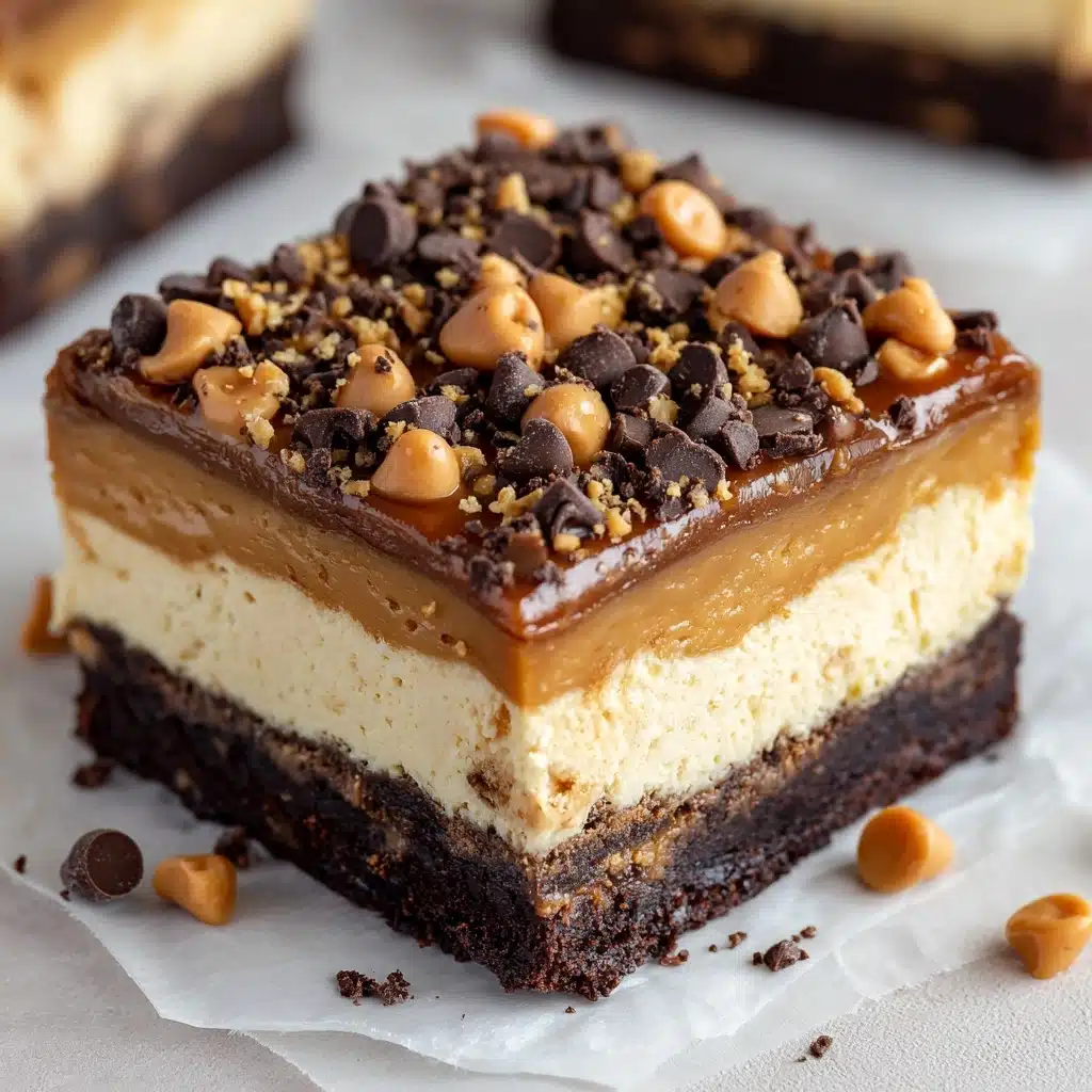 Chocolate Peanut Butter Cheesecake Bars Recipe - Recipe Image