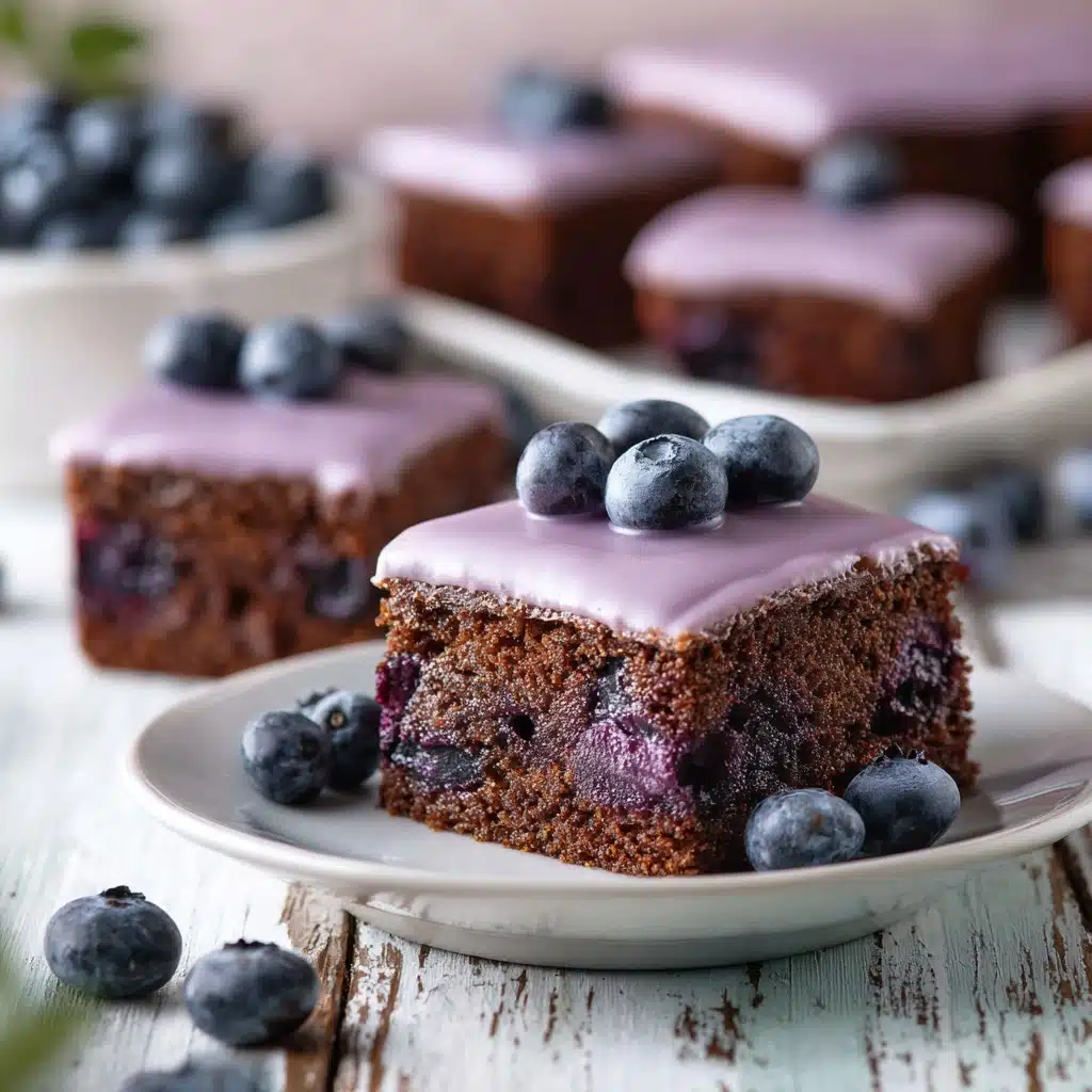 Glazed Blueberry Brownies Recipe