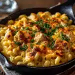 One Pot White Chicken Chili Mac and Cheese Recipe