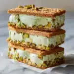 Pistachio Blondie Ice Cream Sandwiches Recipe