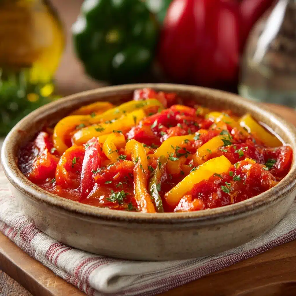 Peperonata – Italian Stewed Peppers Recipe - Recipe Image