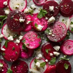 Roasted Beets and Radishes with Goat Cheese Recipe