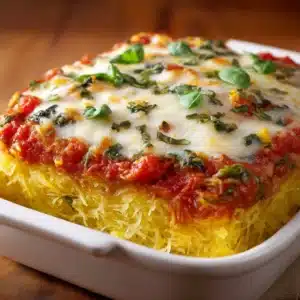 Cheesy Vegetarian Spaghetti Squash Casserole Recipe