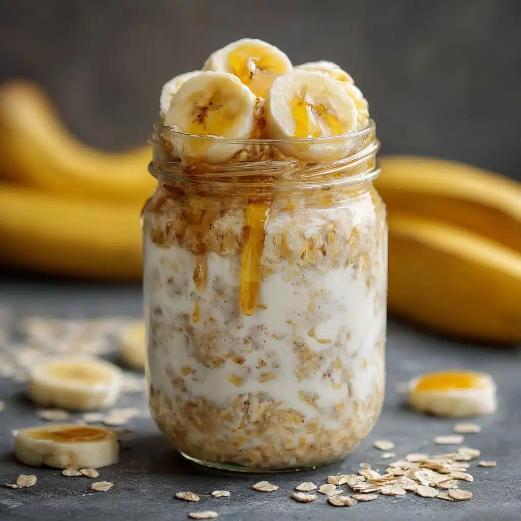 Peanut Butter & Banana Overnight Oats Recipe - Recipe Image