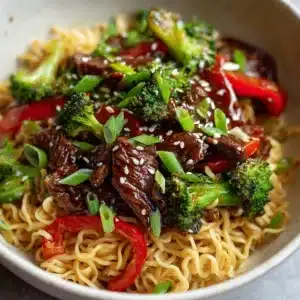 Sticky Beef Noodles Recipe