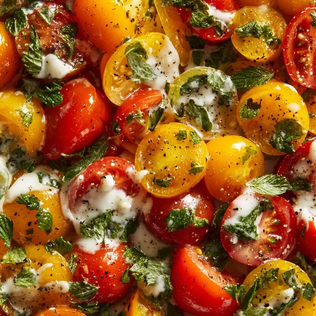 Tomato Garlic Salad Recipe - Recipe Image