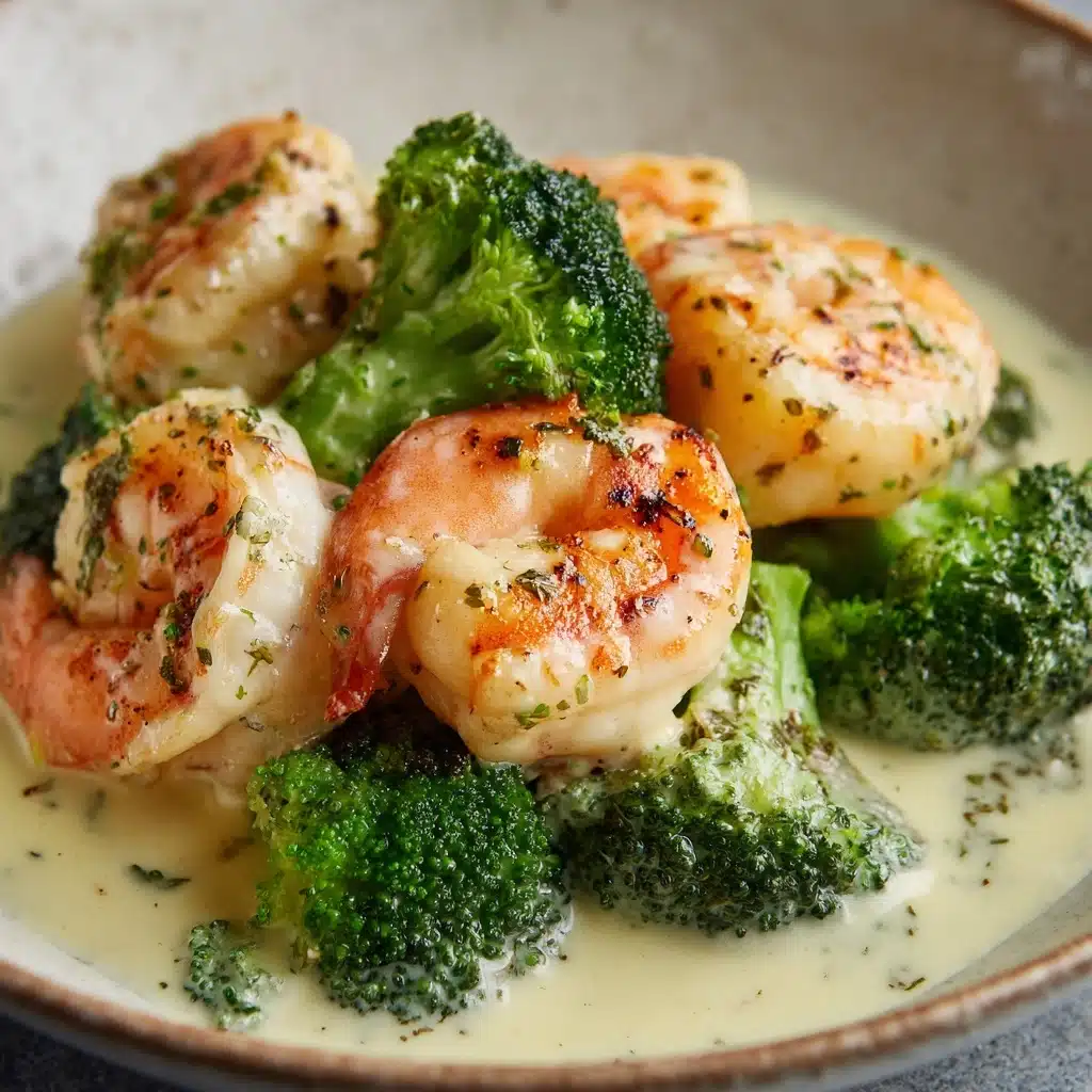 Broccoli Shrimp Alfredo Recipe - Recipe Image
