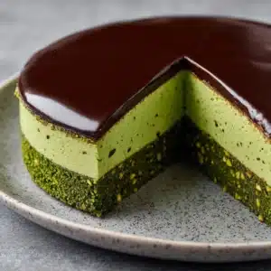 Flourless Pistachio Cake with Chocolate Ganache Recipe