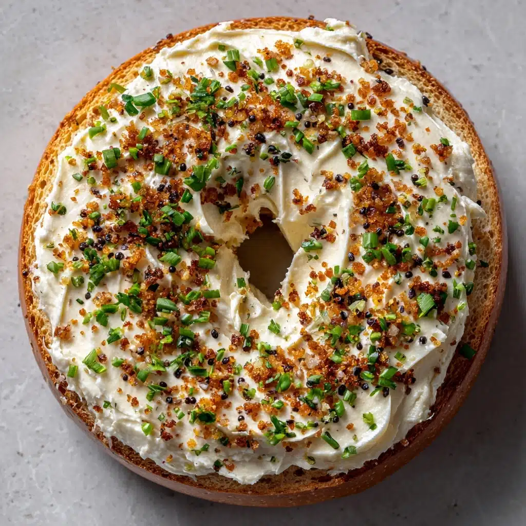 Cream Cheese Stuffed Garlic Bagels Recipe - Recipe Image