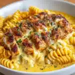 Creamy Garlic Butter Chicken & Rotini in Parmesan Sauce Recipe
