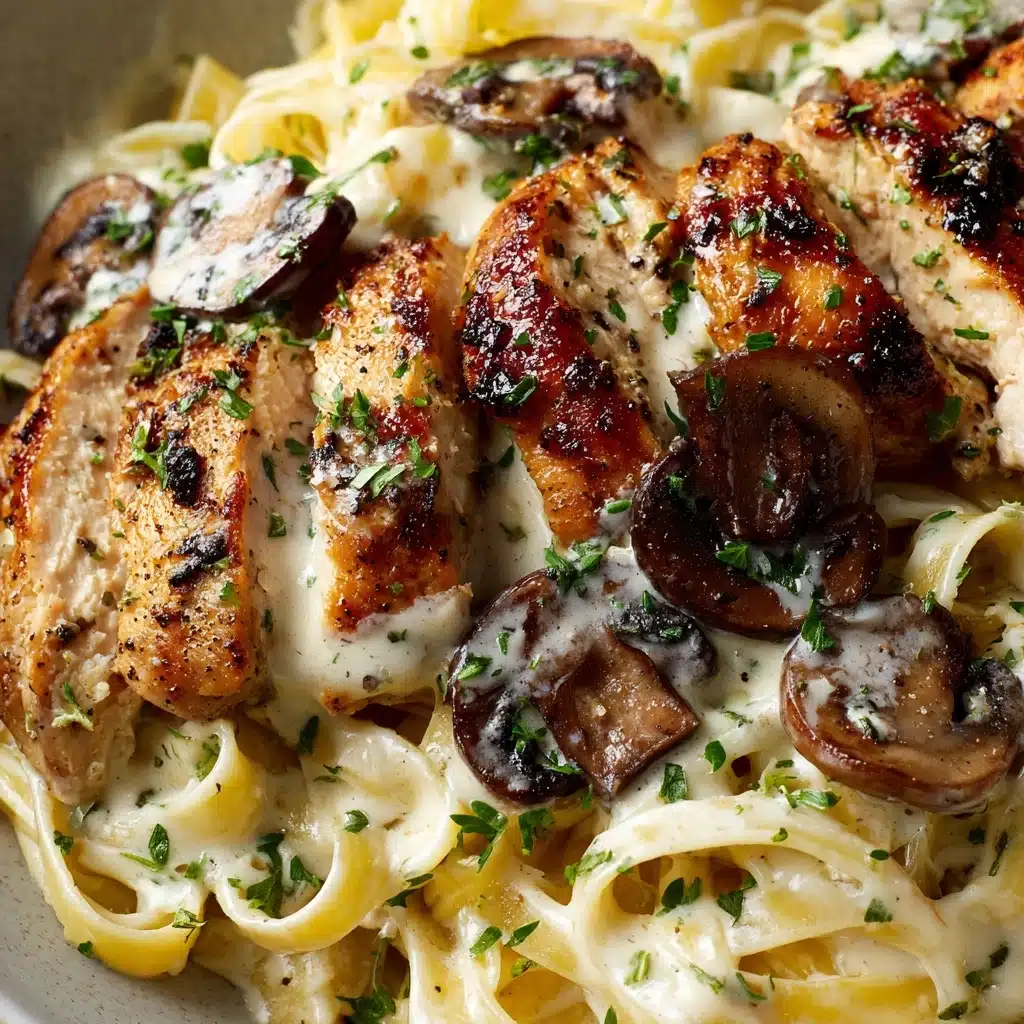 Chicken & Mushroom Alfredo Recipe - Recipe Image