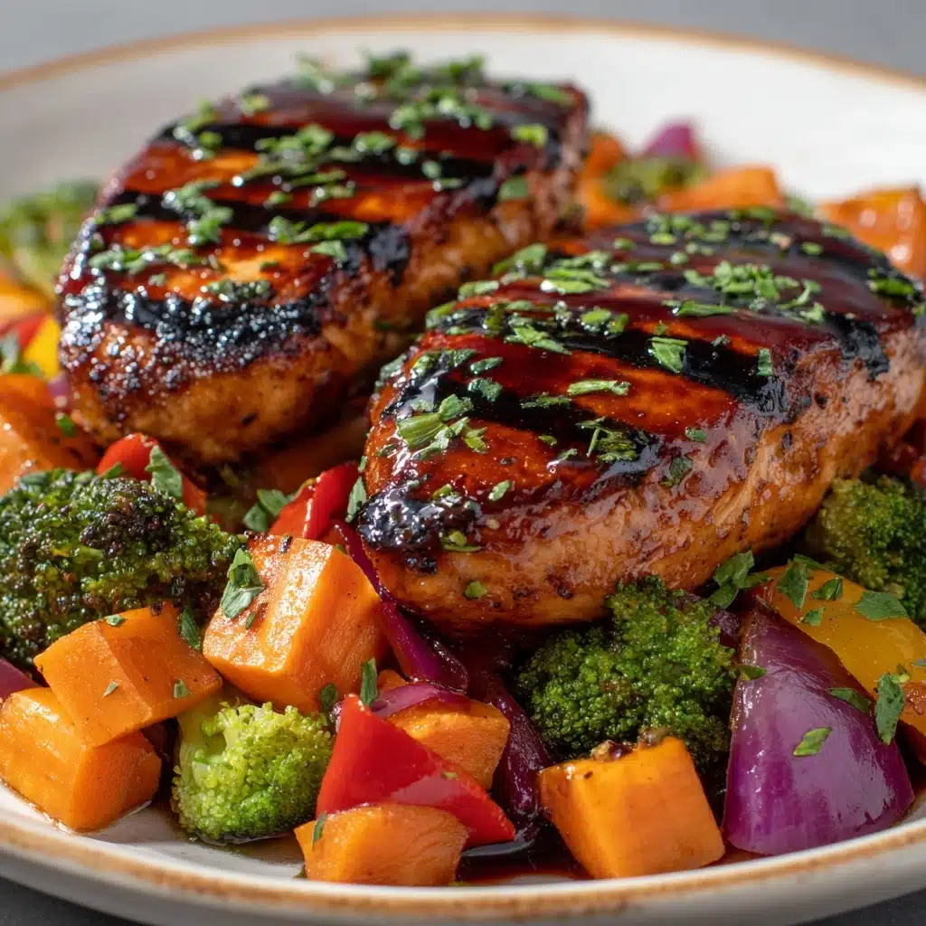 One-Pan Balsamic Chicken with Roasted Veggies Recipe - Recipe Image
