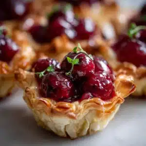 Cranberry Brie Phyllo Cups Recipe