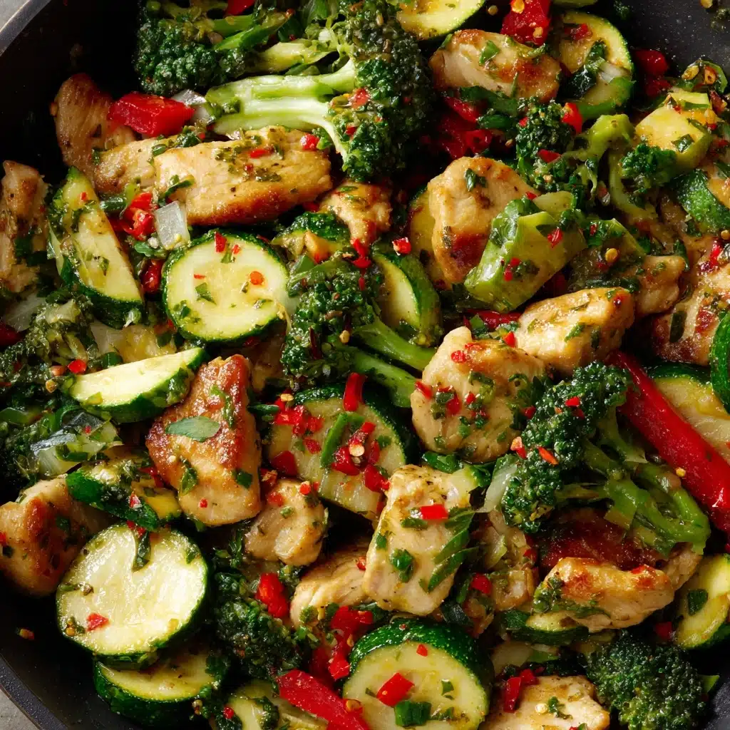 One Pot Chicken and Vegetables Skillet Recipe - Recipe Image