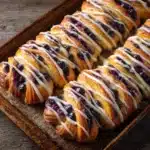 Blueberry Cream Cheese Pastry Braid with Vanilla Icing Recipe