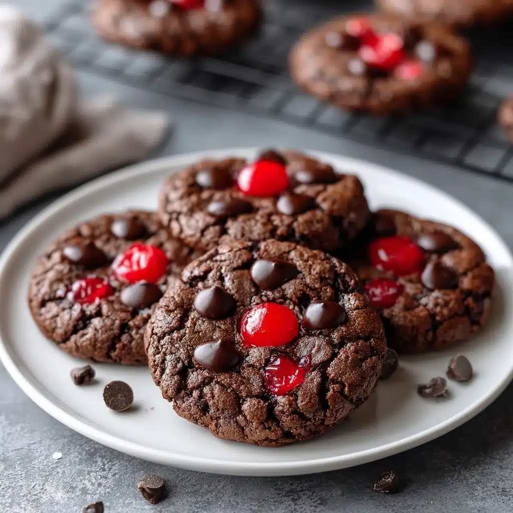 Chocolate and Cherry Lovers Cookies Recipe - Recipe Image