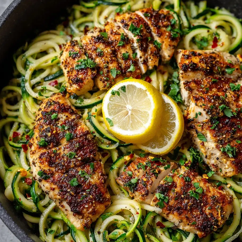 Lemon Garlic Chicken Zoodles Recipe
