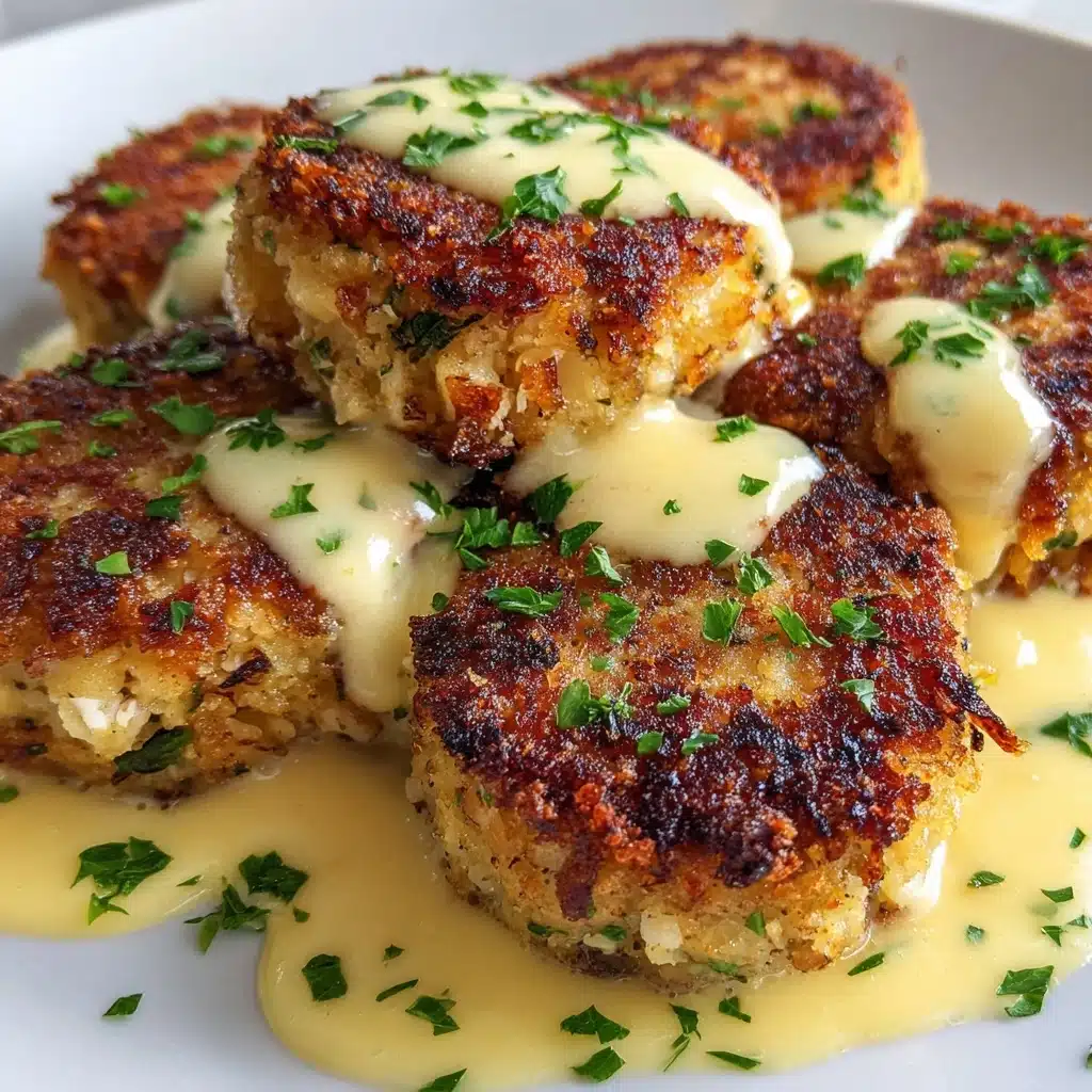 Cheddar Bay Crab Cakes with Lemon Butter Drizzle Recipe