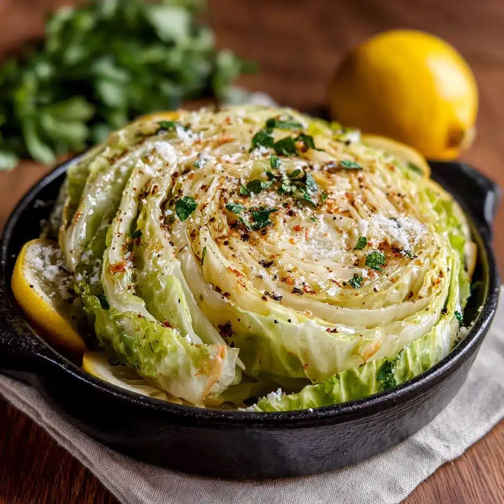 Slow Cooker Garlic Parmesan Whole Cabbage with Lemon Butter Recipe