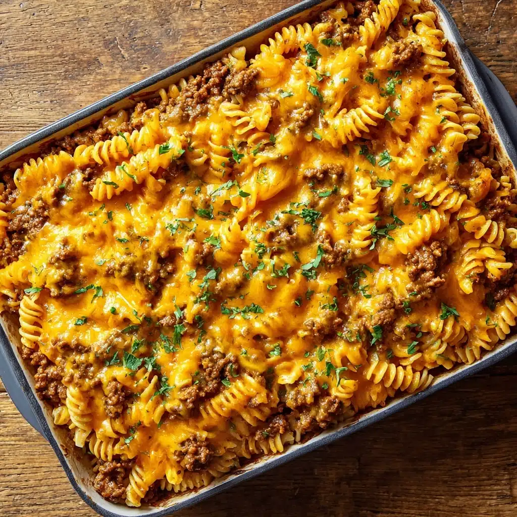 Loaded Cowboy Cheeseburger Casserole Recipe - Recipe Image