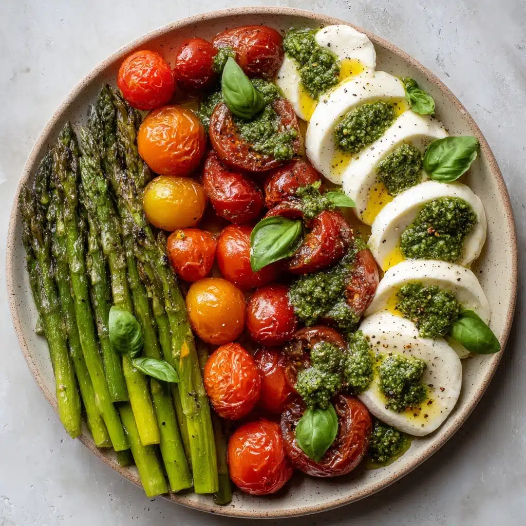 ** Caprese Roasted Asparagus Recipe - Recipe Image