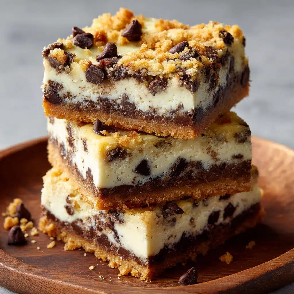 No-Bake Cookie Dough Cheesecake Bars Recipe - Recipe Image