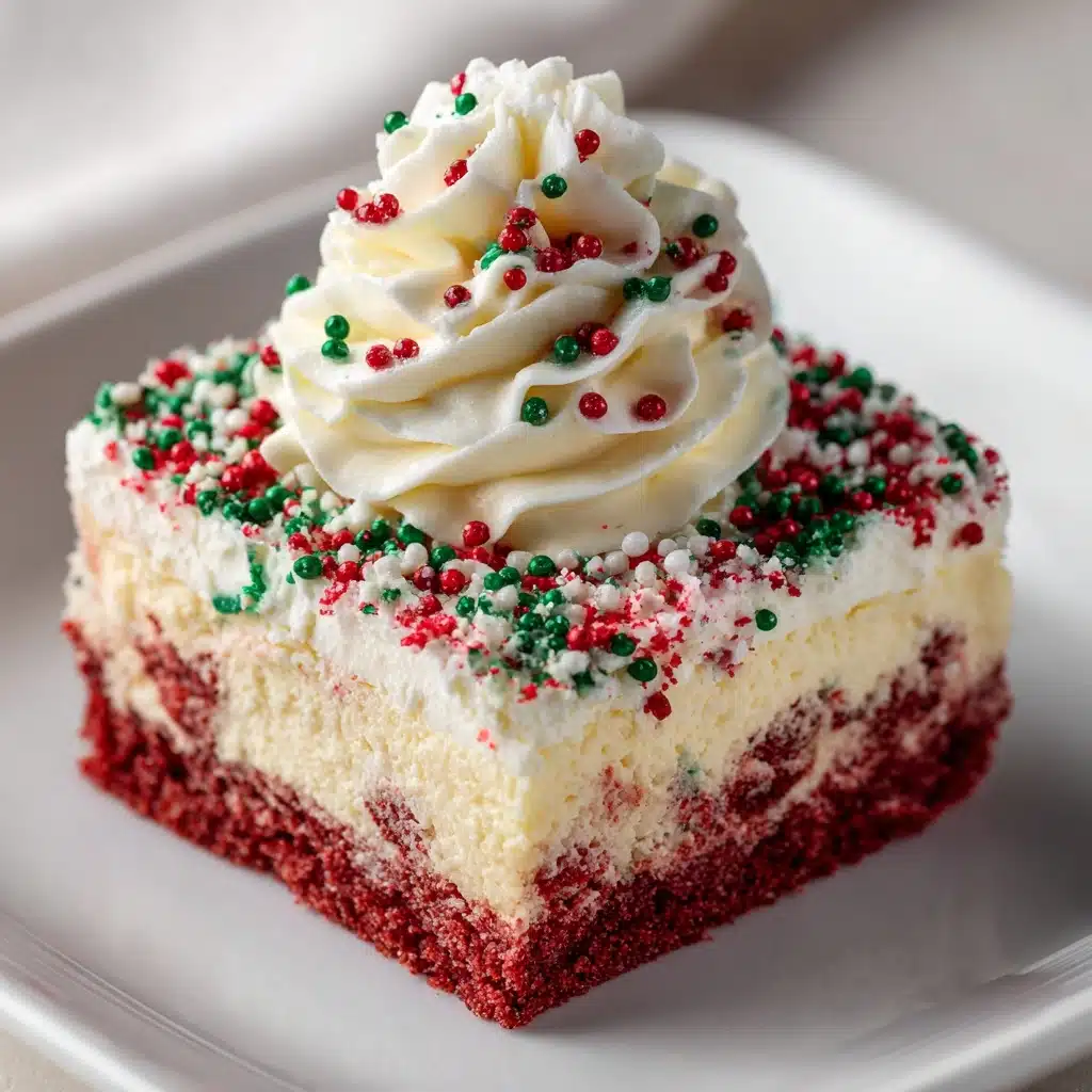 Christmas Red Velvet Poke Cake Recipe - Recipe Image