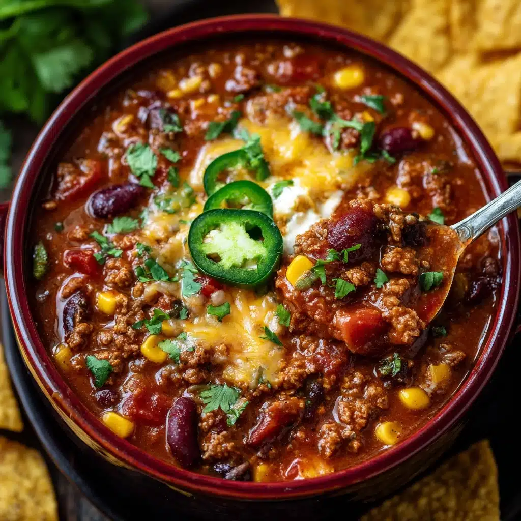 Cheesy Enchilada Chili Recipe - Recipe Image