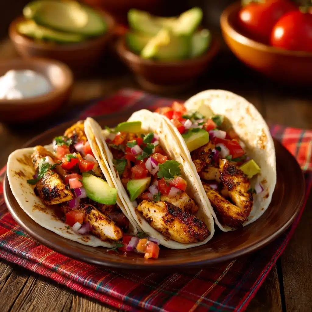 Grilled Chicken Tacos with Spiced Mayo and Avocado Salsa Recipe - Recipe Image