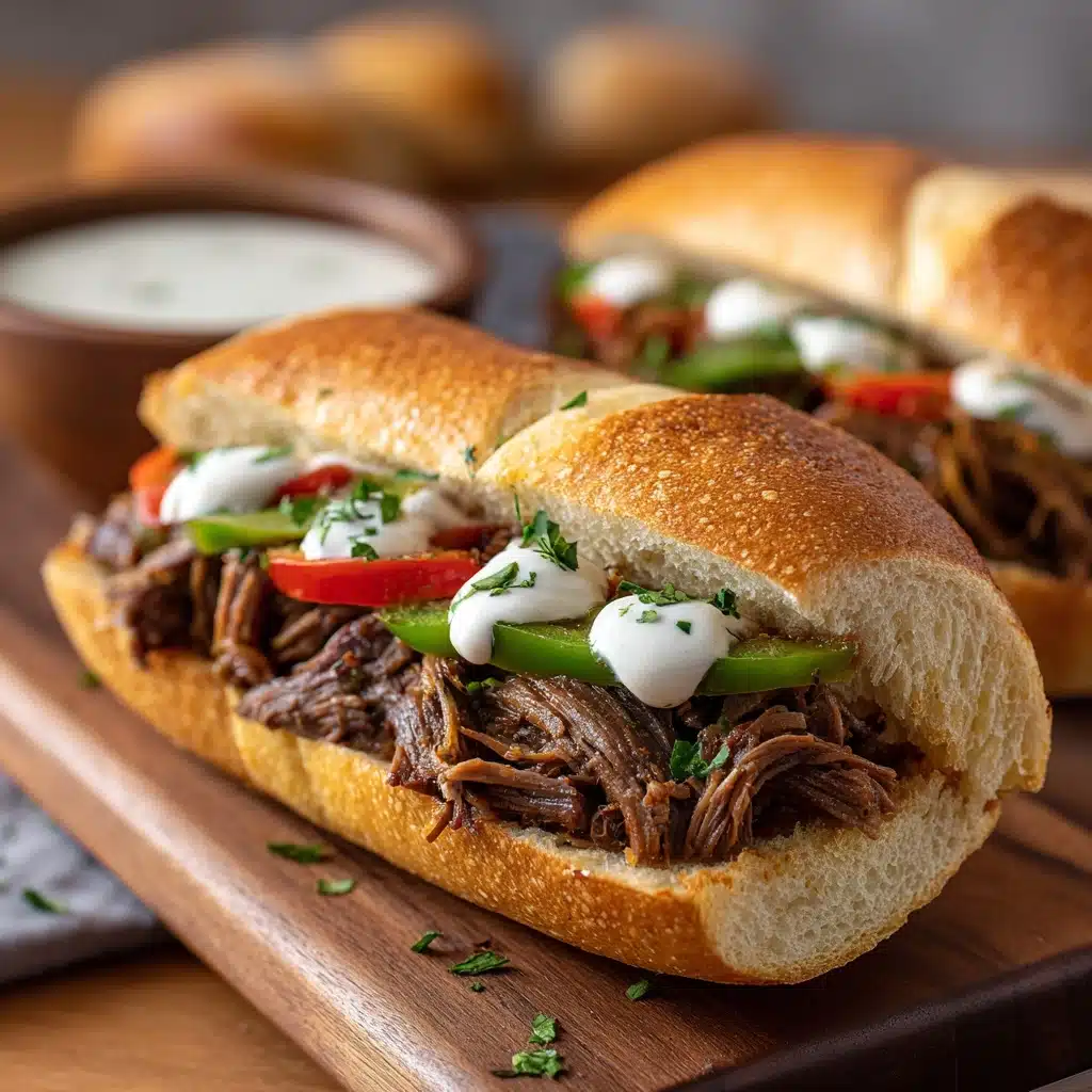Italian Beef Sandwich with Roasted Garlic Aioli Recipe - Recipe Image
