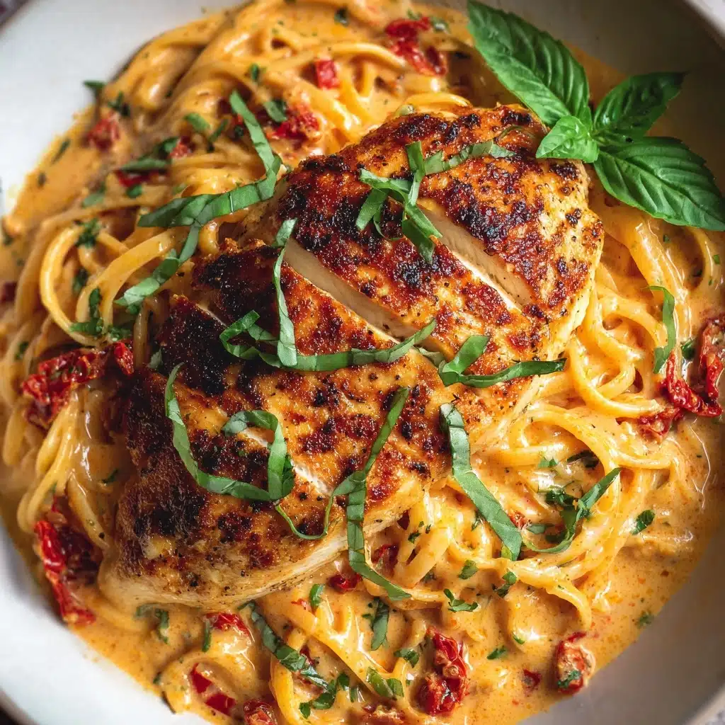 Garlic Basil Chicken with Tomato Butter Sauce Recipe - Recipe Image