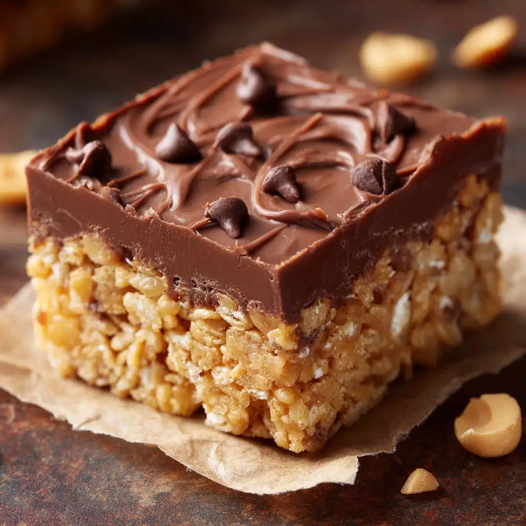 Healthy No-Bake Chocolate Peanut Butter Crunch Bars Recipe - Recipe Image