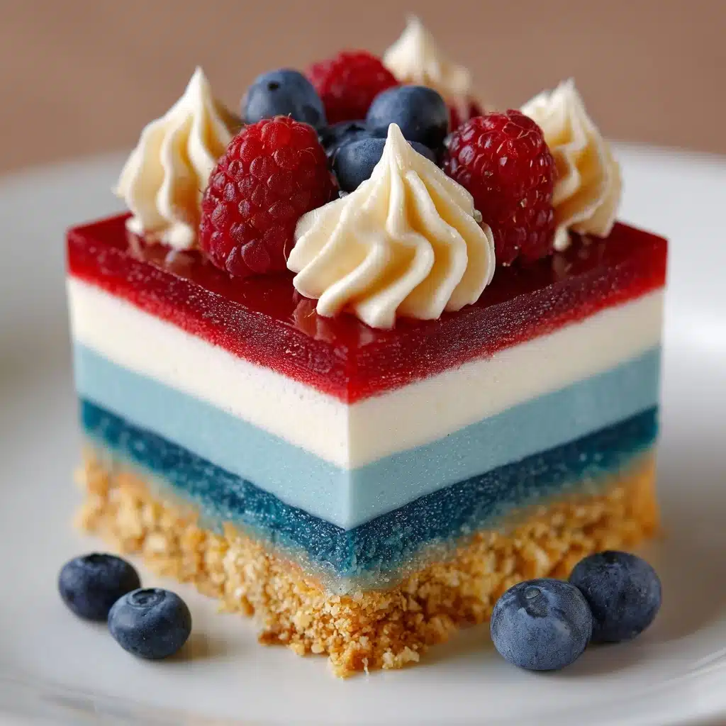 Red, White, and Blue Mini Cheesecakes Recipe - Recipe Image
