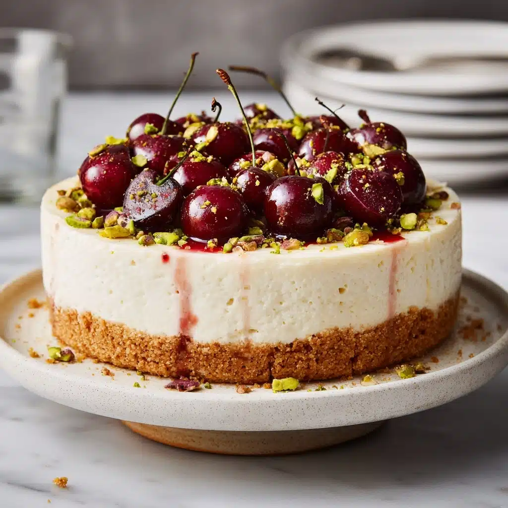 Lemon-Lime Cherry Pistachio Cheesecake Recipe - Recipe Image