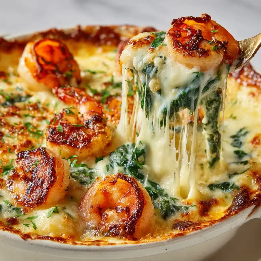 Cheesy Rich and Creamy Shrimp and Crab Spinach Dip Recipe