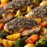 Bagel Chicken with Roasted Veggies Recipe