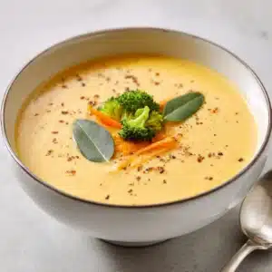 Skinny Broccoli Cheddar Soup Recipe