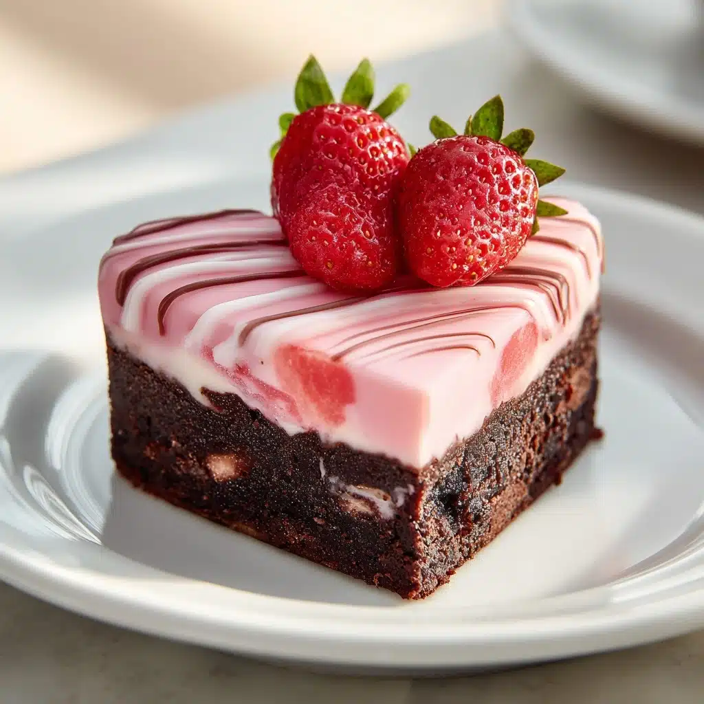 Strawberry Sweetheart Brownies Recipe