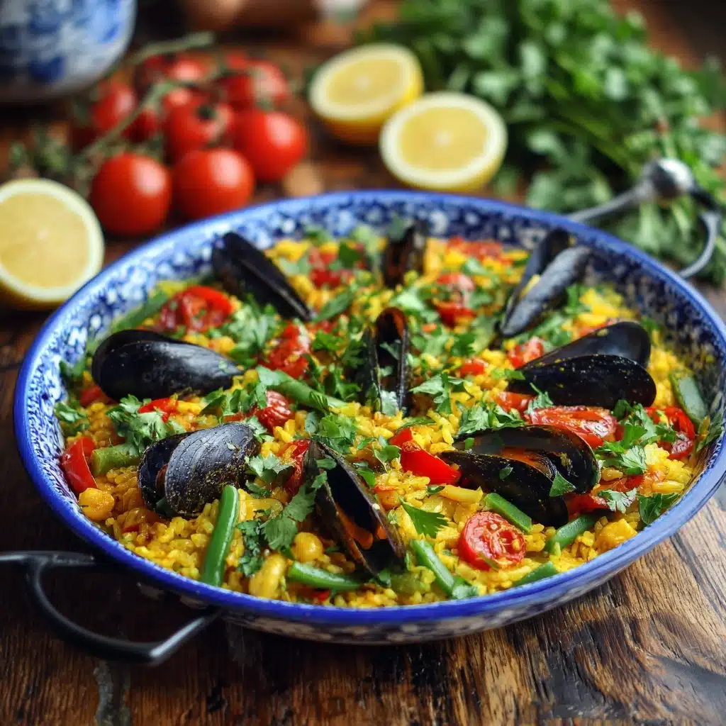 Vegetable Paella with Saffron Rice Recipe