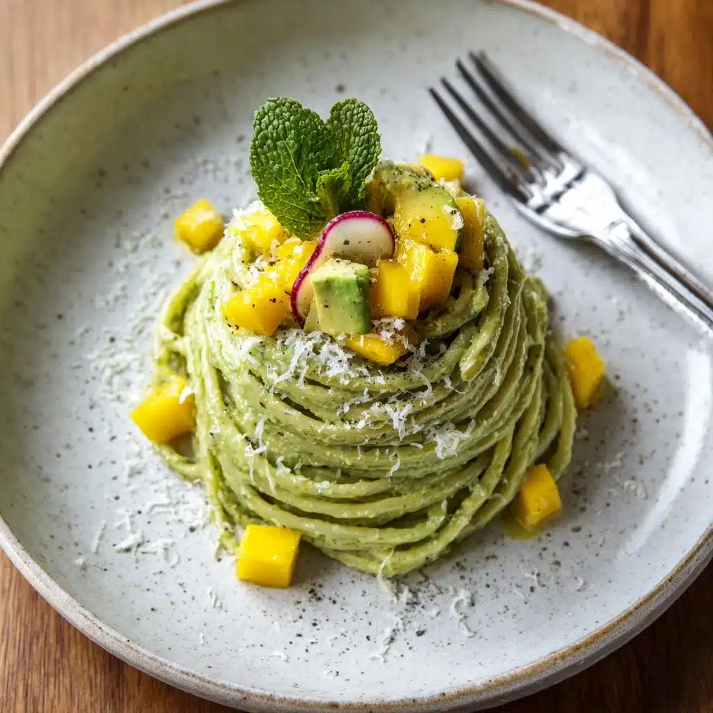 Zoodles with Avocado and Mango Sauce Recipe