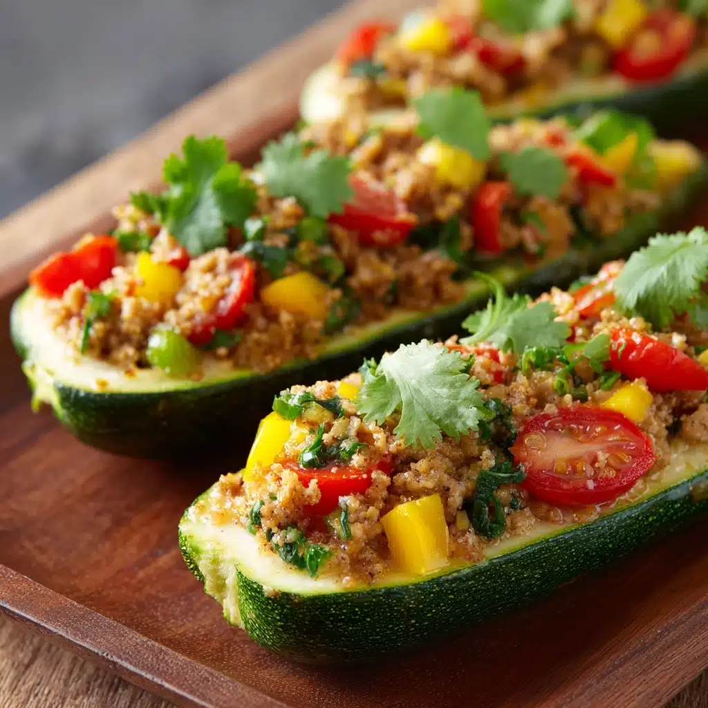 Turkey and Veggie Stuffed Zucchini Boats Recipe - Recipe Image