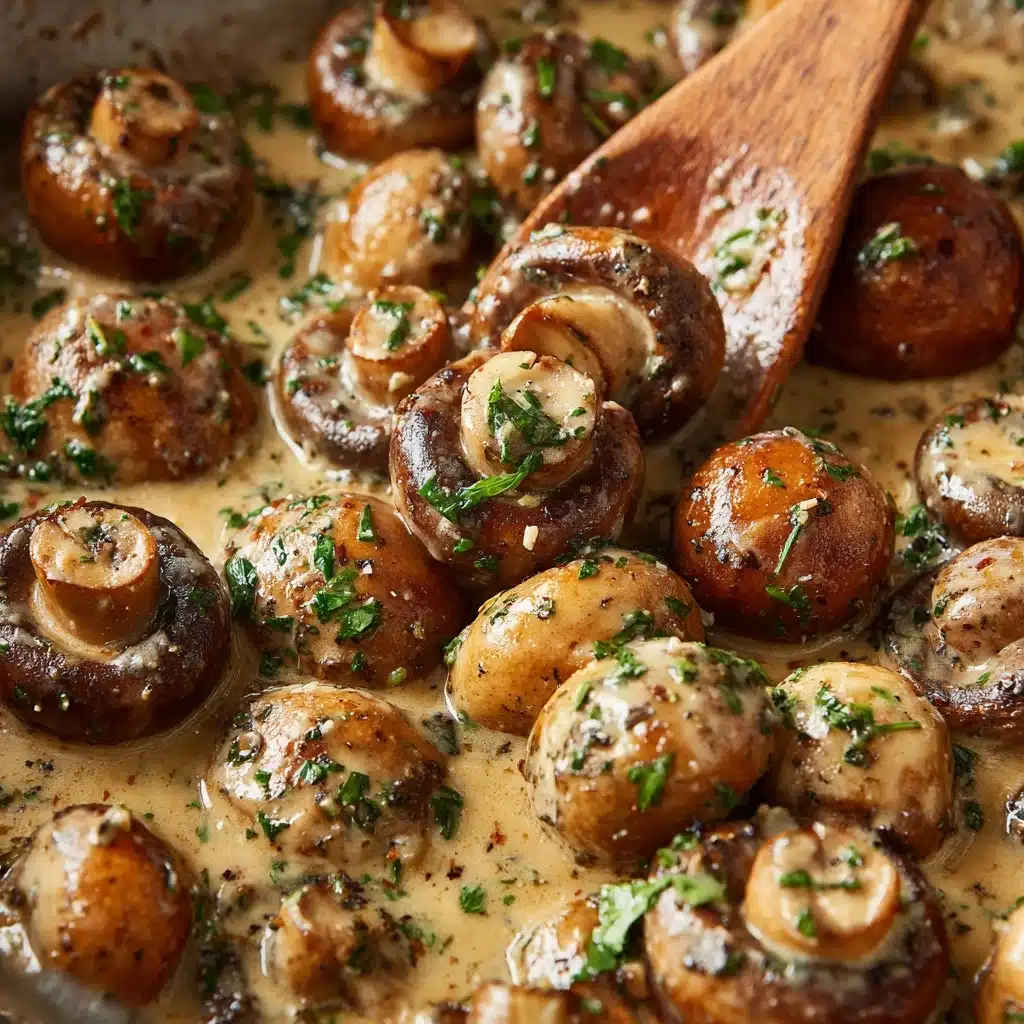 Creamy Garlic Parmesan Sautéed Mushrooms Recipe - Recipe Image