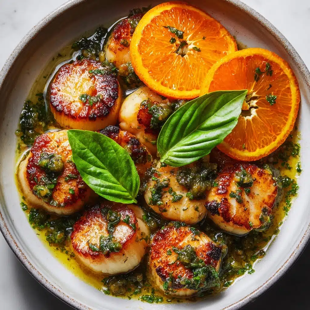 Scallops with Orange, Basil, and Caper Dressing Recipe