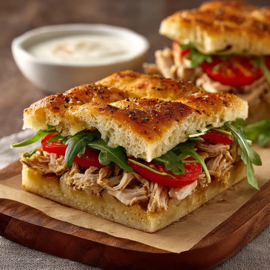 Focaccia Sandwich with Roast Chicken Filling Recipe