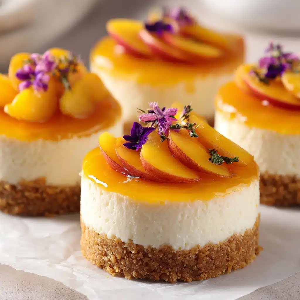 Peaches and Hay Mini Cheesecakes with Honey Recipe