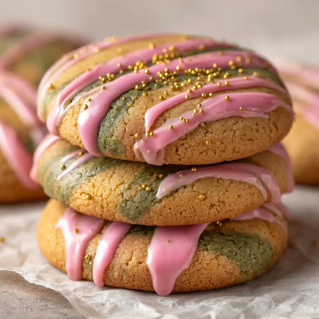 Marble Matcha Strawberry Cookies Recipe - Recipe Image