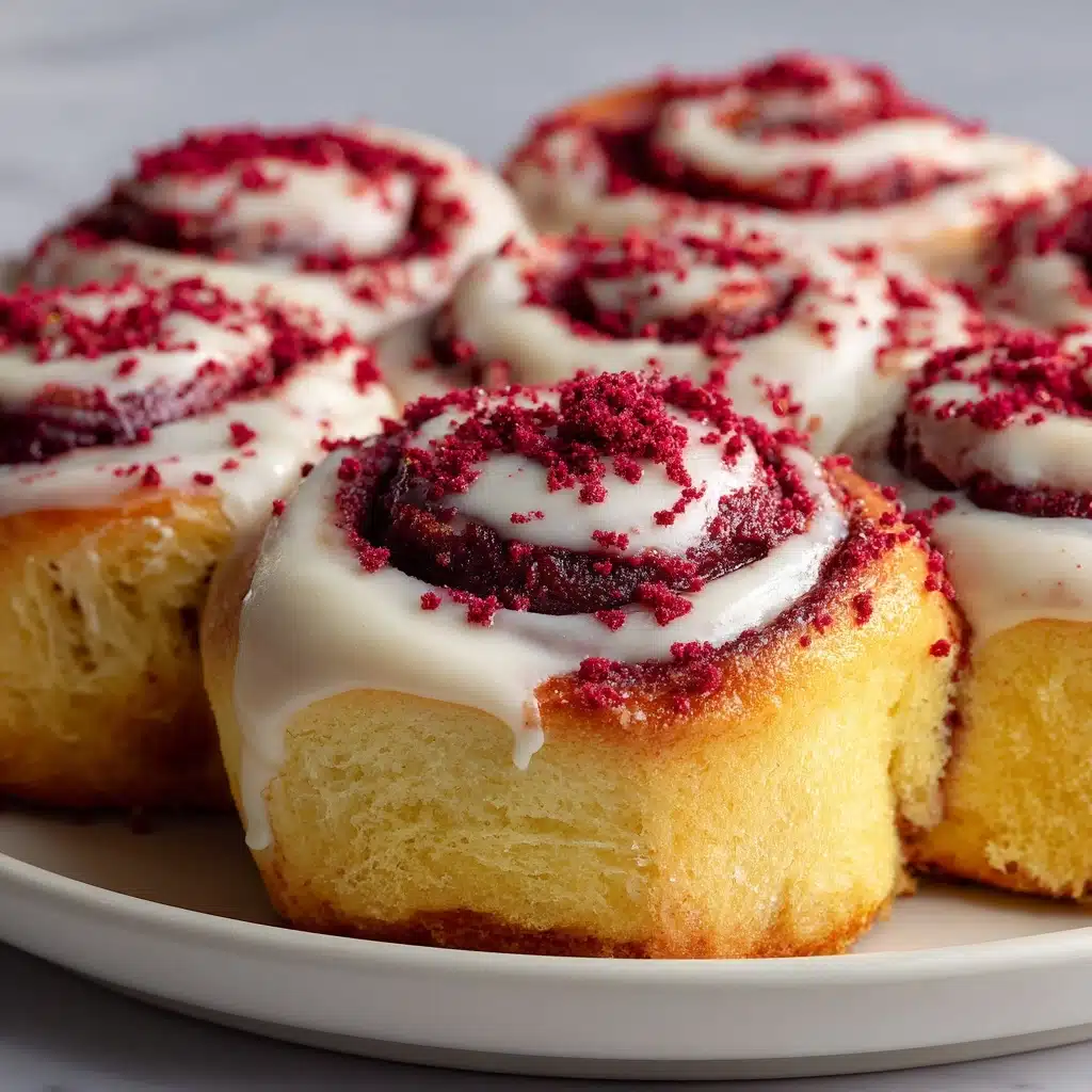 Red Velvet Cinnamon Rolls Recipe - Recipe Image
