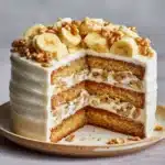 Heavenly Banana Walnut Cream Cake Recipe